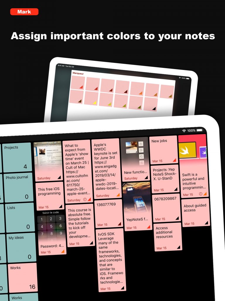 YepNoteS iPad note application iOS